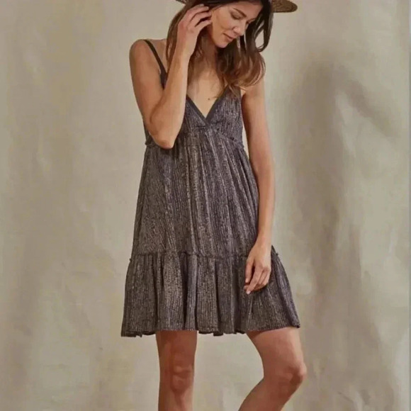 BY TOGETHER LAVENDER PATTERNED BOHO WOVEN MINI DRESS SIZE S - Picture 11 of 15